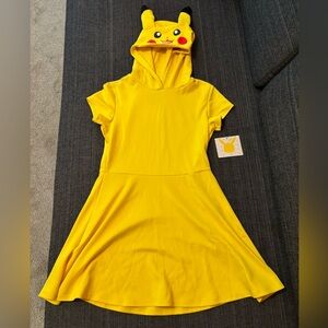 NWT Pokemon Yellow Pikachu Hooded Women’s Dress